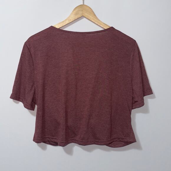 Rose gal maroon Twist Hem blouse women’s size 2X NWT - Picture 2 of 6